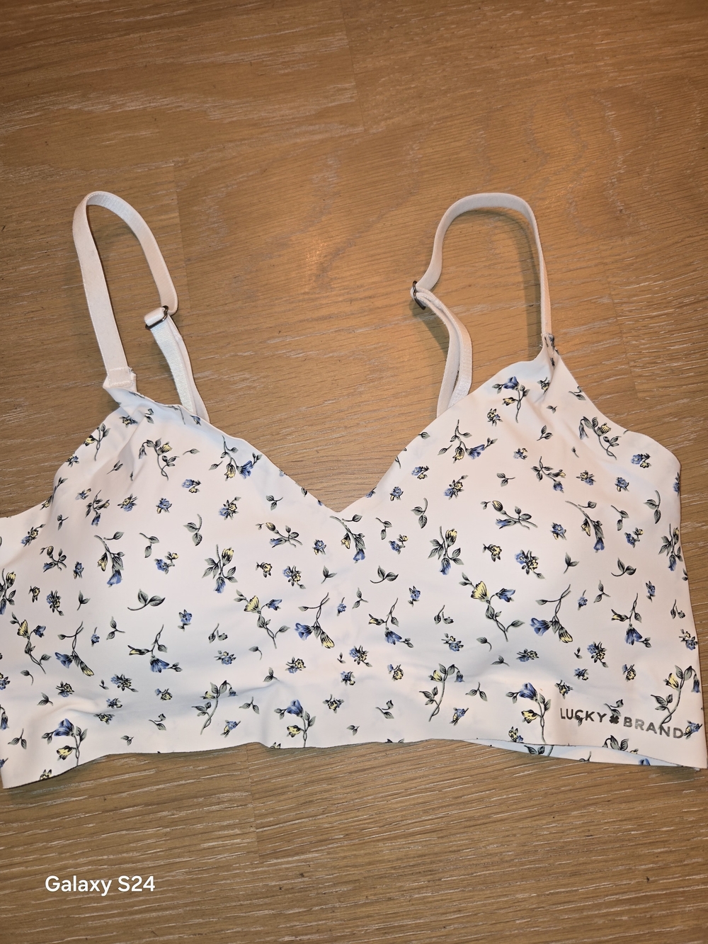 Lucky Brand White Floral Bra Sz M